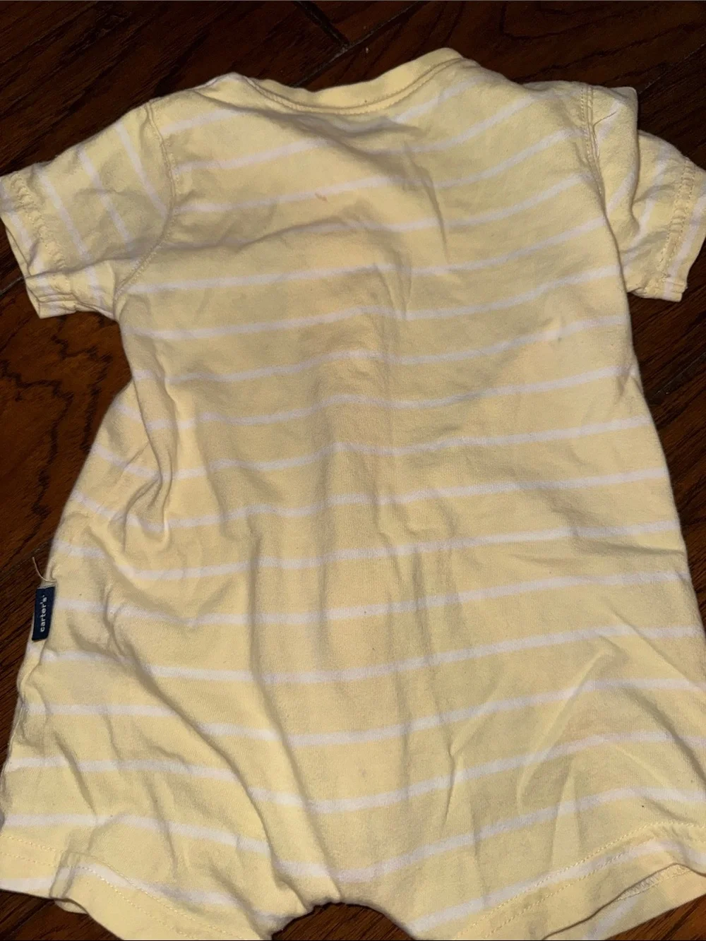 Carter's Yellow and White Striped Baby Romper